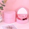 1Pcs Heart-shaped Jewelry Box with Makeup Mirror, Jewelry Display Box, Pendant Necklace Box, Can Hold Earrings, Rings, Bracelets
