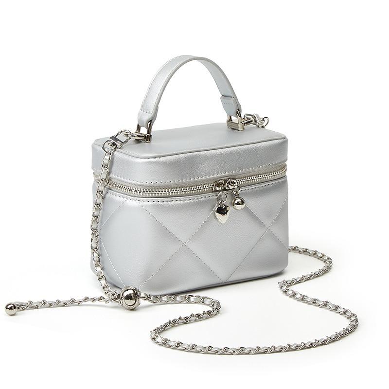 Classic diamond chain bag women's mini lipstick bag versatile portable box bag fashionable shoulder messenger bag