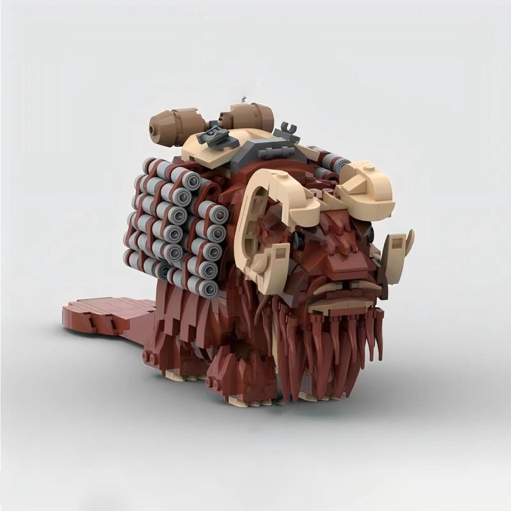 Moc Building Blocks Creative Space Beast Bansa Model Monster Mount Rhino Assembly Building Blocks Toy Children's Gift