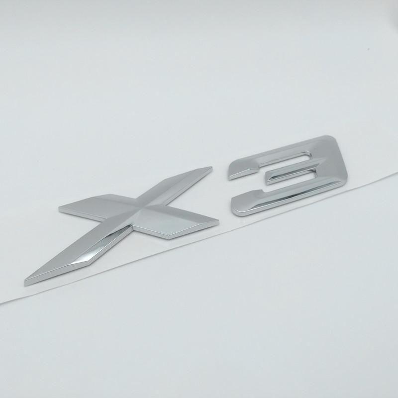 1pcs 3D ABS X1 X2 X3 X4 X5 X6 X7 GT Car Letter Rear Tailgate Trunk Decals Emblem Badge Sticker Decal Styling Auto Accessories