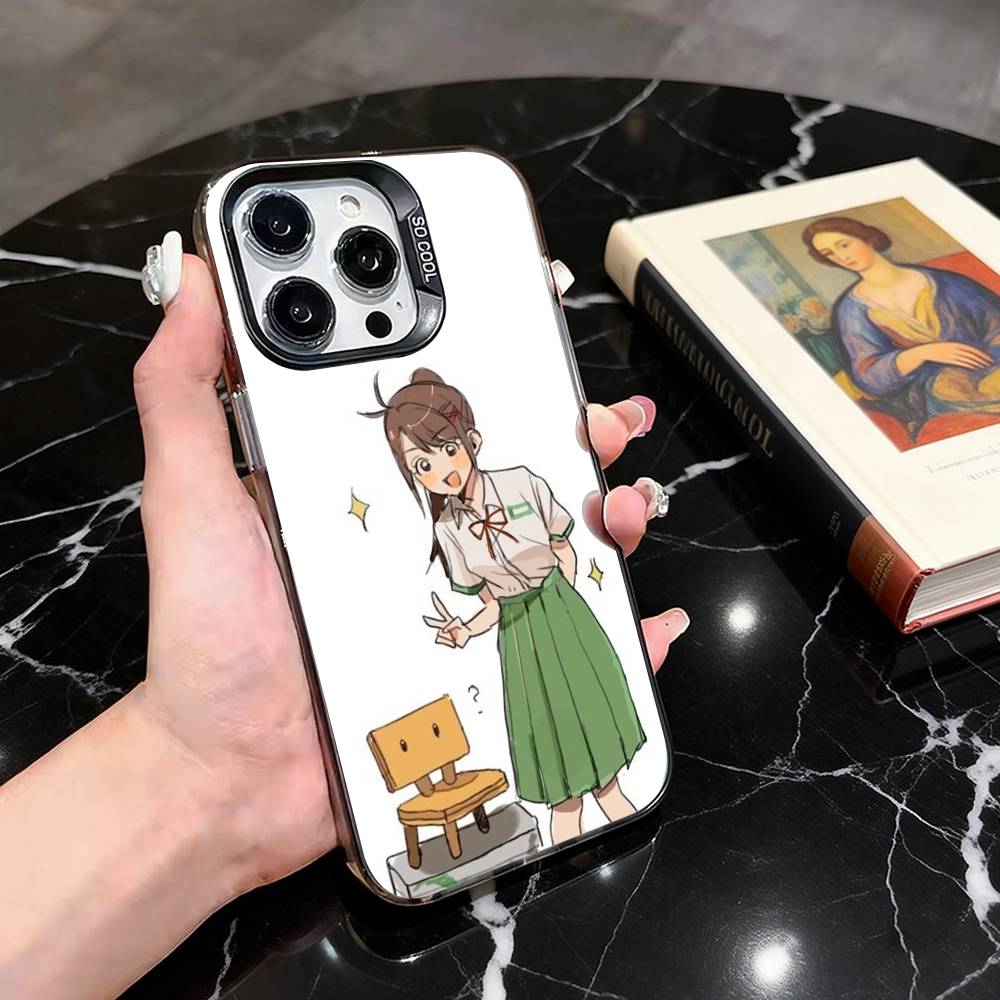 Cute S-Suzume Anime Phone Case For iPhone 17,16,15,14,13,12,11 Plus,Pro Max,XS,Colored Silver Plated Inside Cover