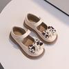 Girls Leather Shoes Children Casual Shoes for Party Wedding British Style Kids Flats 2024 Autumn New Princess Bow-knot Soft Cute