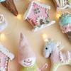 Cute Christmas Ice Cream Pendant Pink DIY Snowman Pony Ornaments Elegant Foam Christmas Tree Hanging Decoration