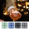 Ice Tray Silicone 4-Cavity Silicone Square Chilling Cube Maker Tray Portable Non-Stick Ice Maker Mold With Funnel Lid For