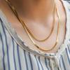 European Classic Snake Bone Necklace: Stainless Steel 18K Gold-Plated Double-Layer Chain for Women