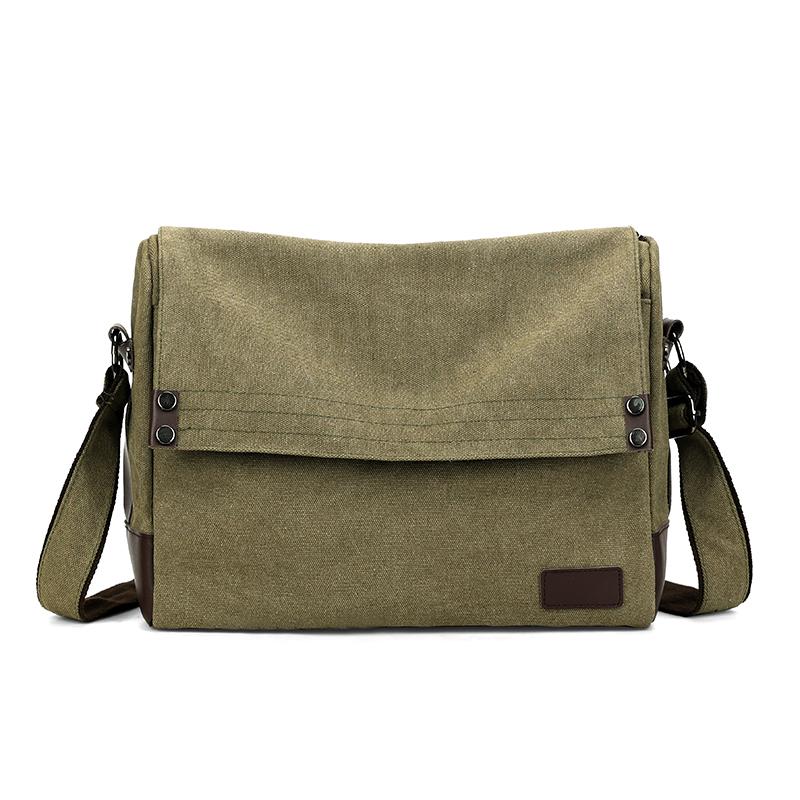 Fashion CrossBody Bag New Men Canvas Crossbody Shoulder Messenger Bags Man Casual Solid Multi Function Portable Male Bag