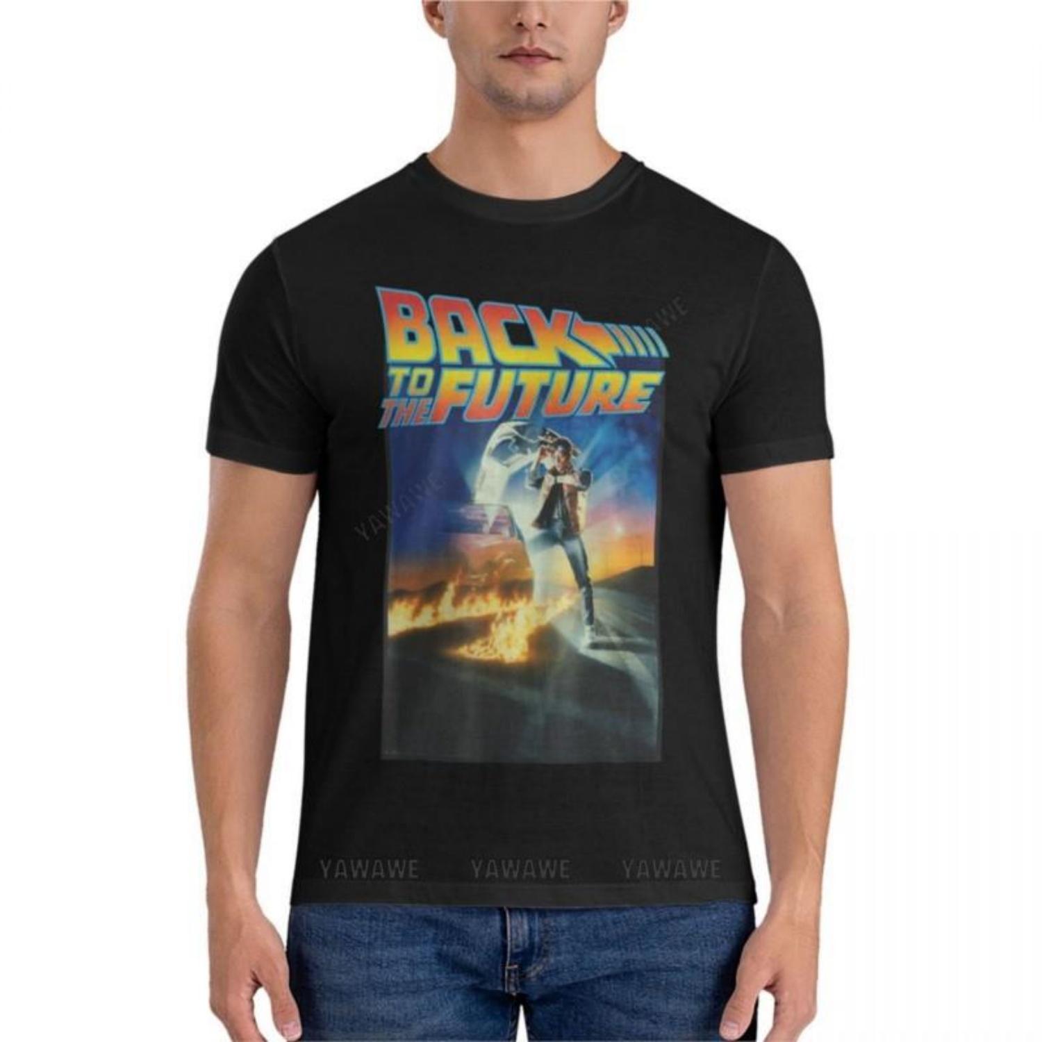 

Mens T-shirts Cotton Teeshirt Back To Movie Poster Classic T-Shirt Summer Tops Clothes for Men Cute Tops S