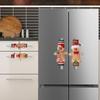 Elastic Christmas Appliance Cover With Cookie Design Reusable Polyester Dustproof Refrigerator Protector For Holiday
