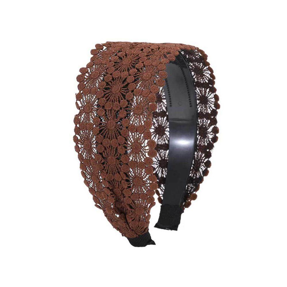 Flower Cloth Make Up Korean Style Hair Wear Women Hair Accessories Lace Headband Wide Side Hairband