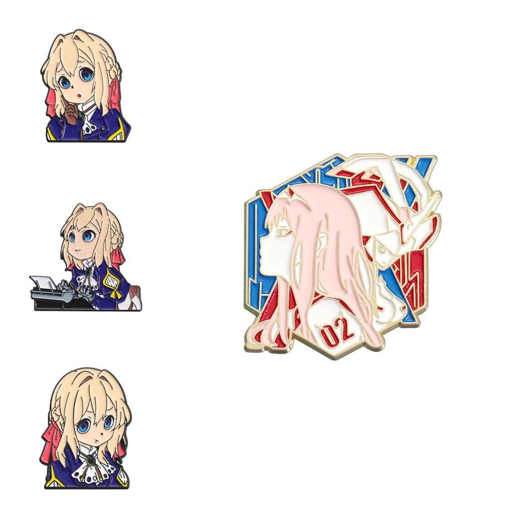 Adorable Girls Anime Inspired Alloy Badge Brooch For Fashion Jackets And Coats