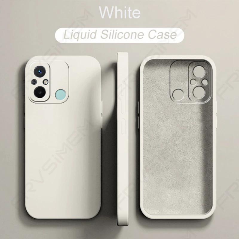 

Квадратный жидкий силиконовый чехол для Xiaomi Redmi 12C, защитные чехлы для объектива камеры Redmi 12C 12 C, противоударный чехол для телефона, задняя крышка Redmi 12C