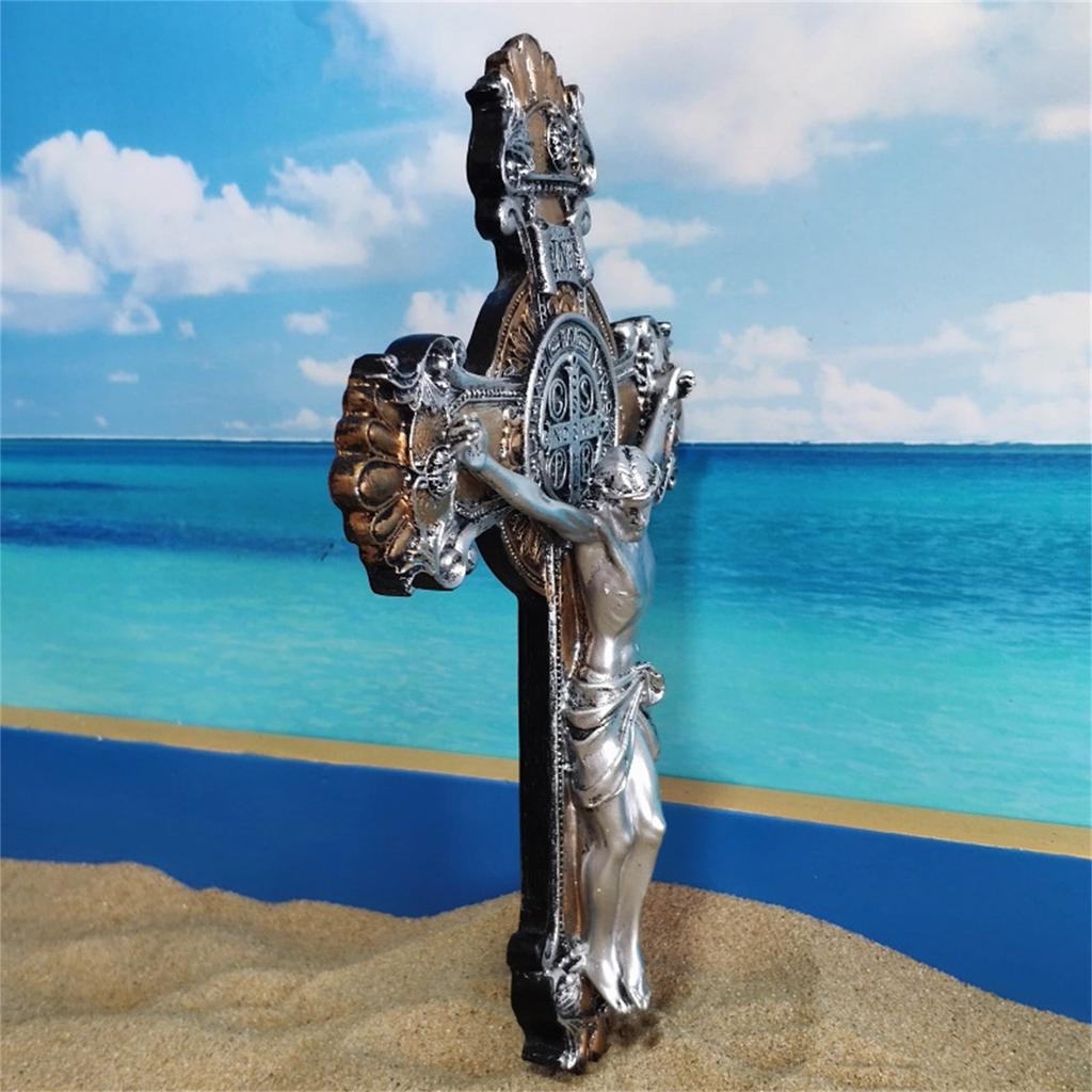 Vintage Large Cross Sculpture Cross Wall Decoration
