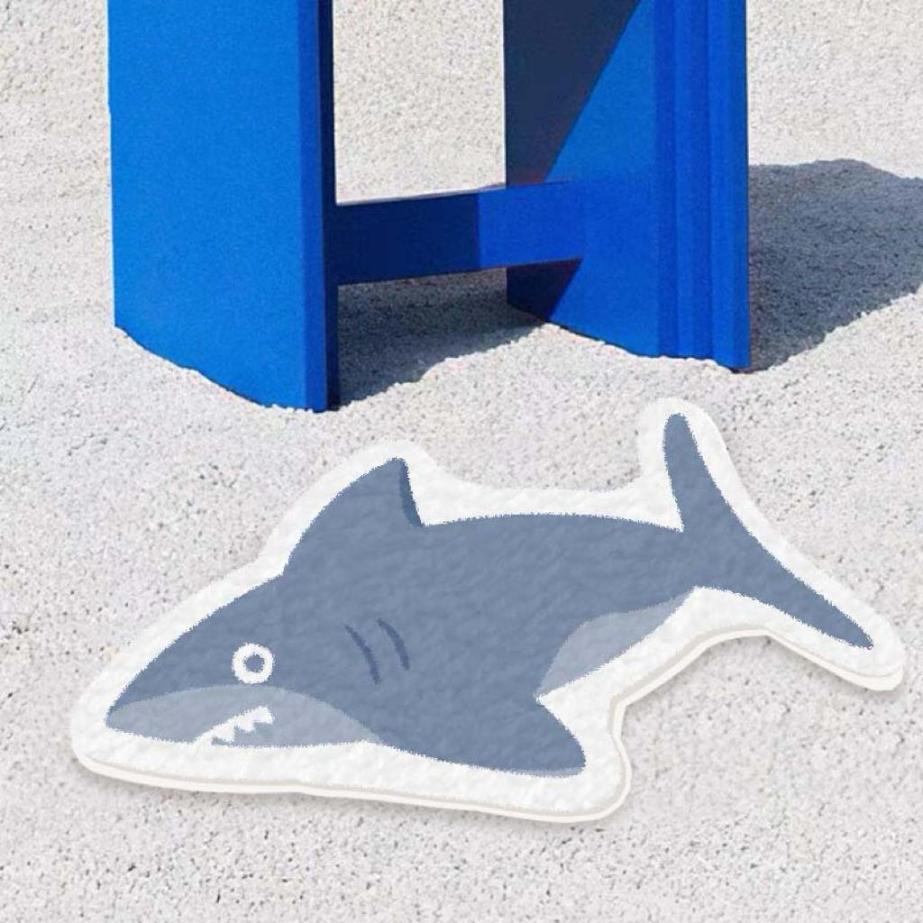 Cartoon Fish Imitation Cashmere Shaped Small Carpet Comfortable Insulation Porch Carpet Toilet Door Mat Home Decoration