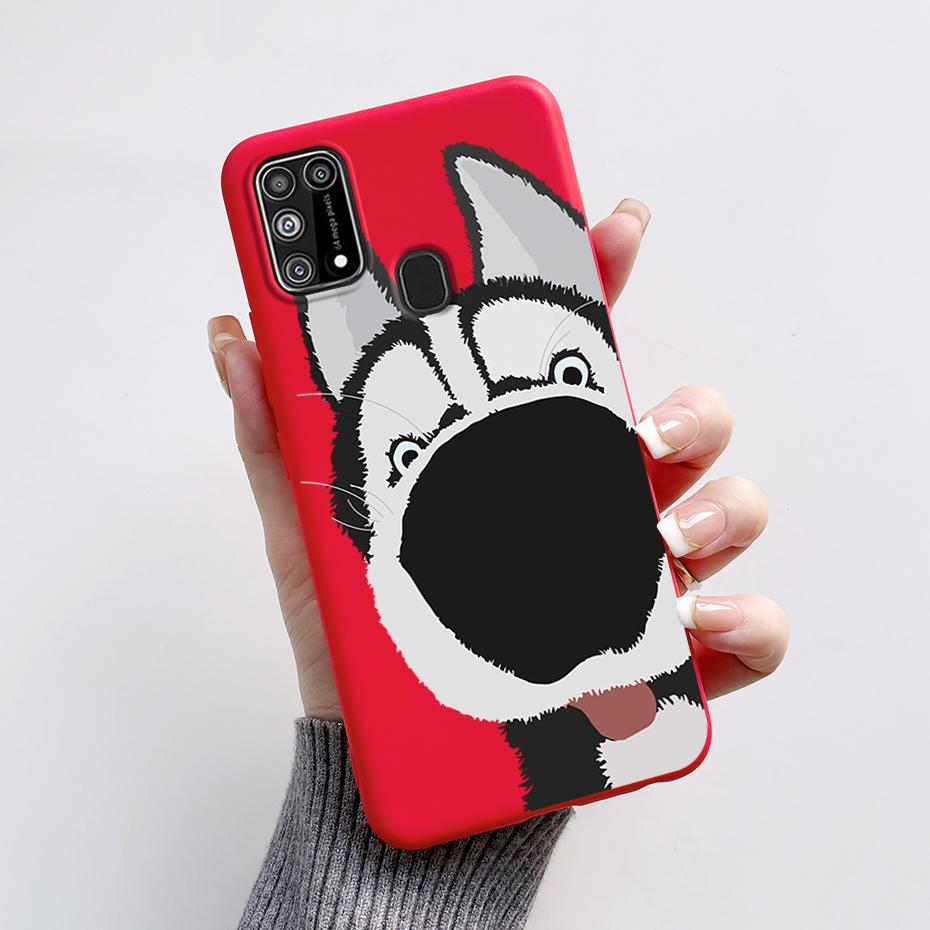 Silicone Case For Samsung M31 M 31 Cover Cute Rabbit Panda Shockproof Phone Case For Samsung Galaxy M31s M31 s M315F M317F Etui