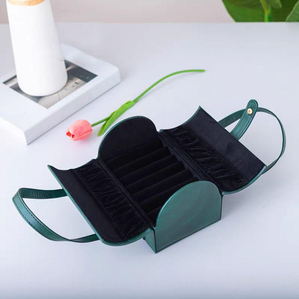 PU Leather Bracelet Display Box 7Positions Bracelet Carrying Case  Watch Protective