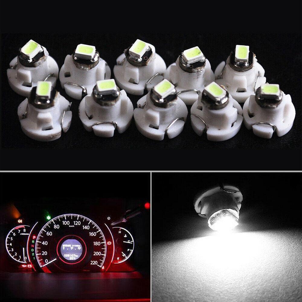10x T4 T4.2 Neo Wedge 1-SMD LED Cluster Instrument Dash Climate Bulbs White Car Tuning Interior Parts Accessories Products