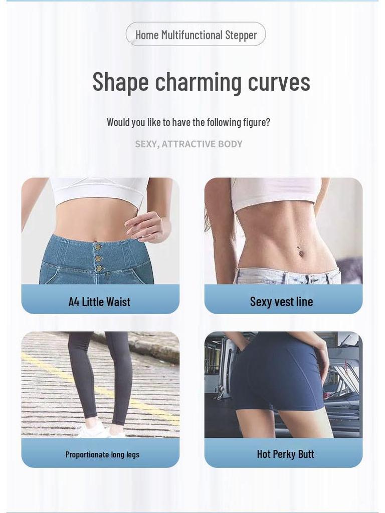 Tichý nafukovací stepper: Multifunkční domácí kancelářské fitness vybavení pro zeštíhlení nohou a budování těla