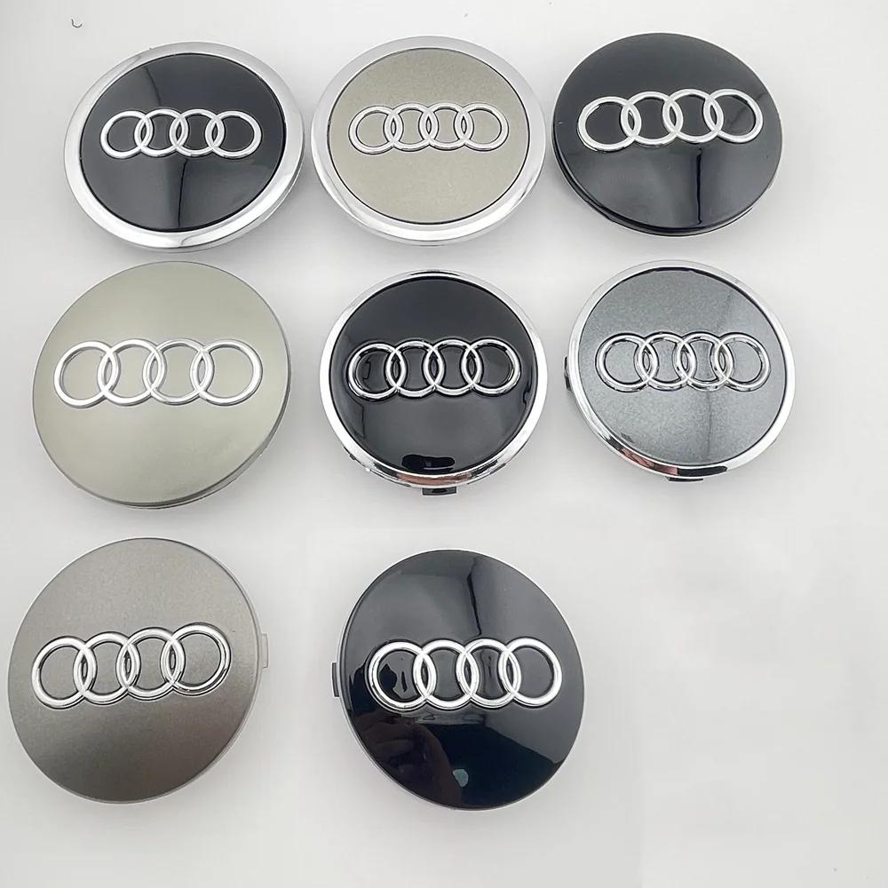 MMM New Black Grey 4pcs Set Audi Car Wheel Center Caps 60mm 61mm 69mm 68mm Automotive for Audi A3 A4 A5 A6 A7 A8 S4 S6 4B0601170