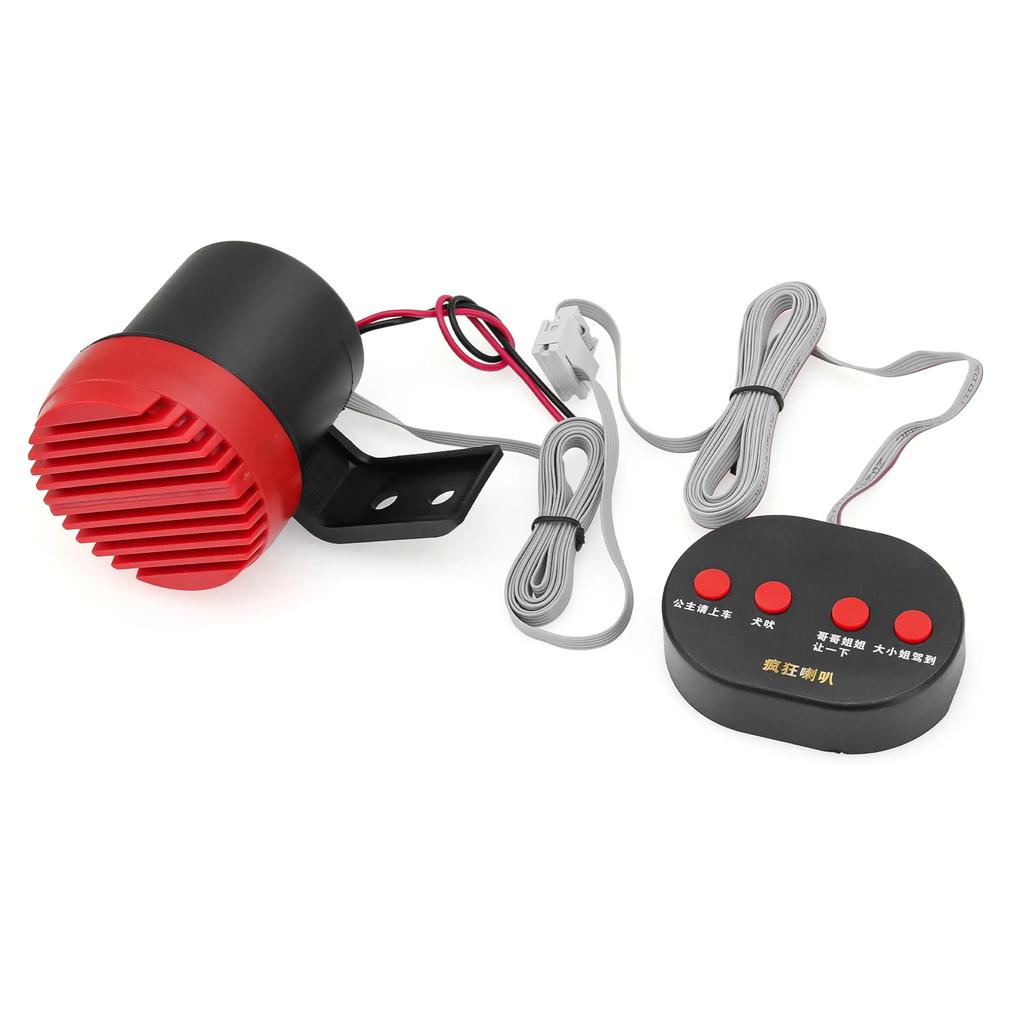 Auto Dog Barking Horn Funny Dog Barking Speaker Car Horn Reverse Alarm Warning 4 Sounds Speaker Alarm Horn Back Up Horn 12V 24V