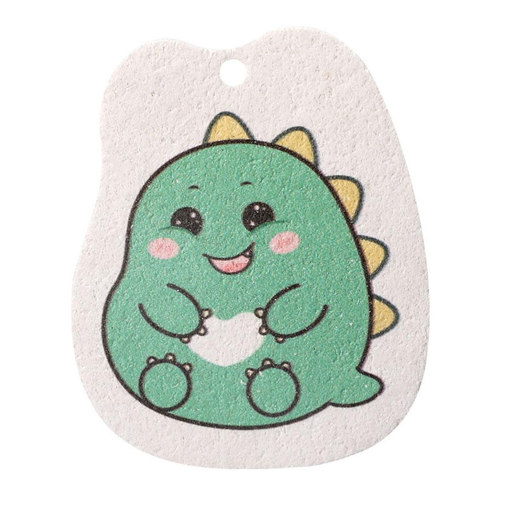 

1pcs Kitchen Dishwashing Sponge Scouring Pad Compressed Wood Pulp Sponge Cartoon Dish Cloths Pot Wipe Home Cleaning Tools зелёный