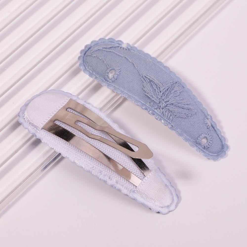 10Pcs/set Women Sweet Embroidery Print Waterdrop Shape Hair Clips For Cute Girls Hairpin Barrette Headwear Kids Hair Accessories