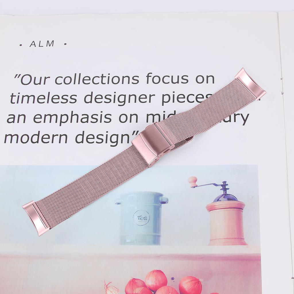 Milanese-Band für Fitbit Charge 5/6, Edelstahl-Smartwatch-Armband