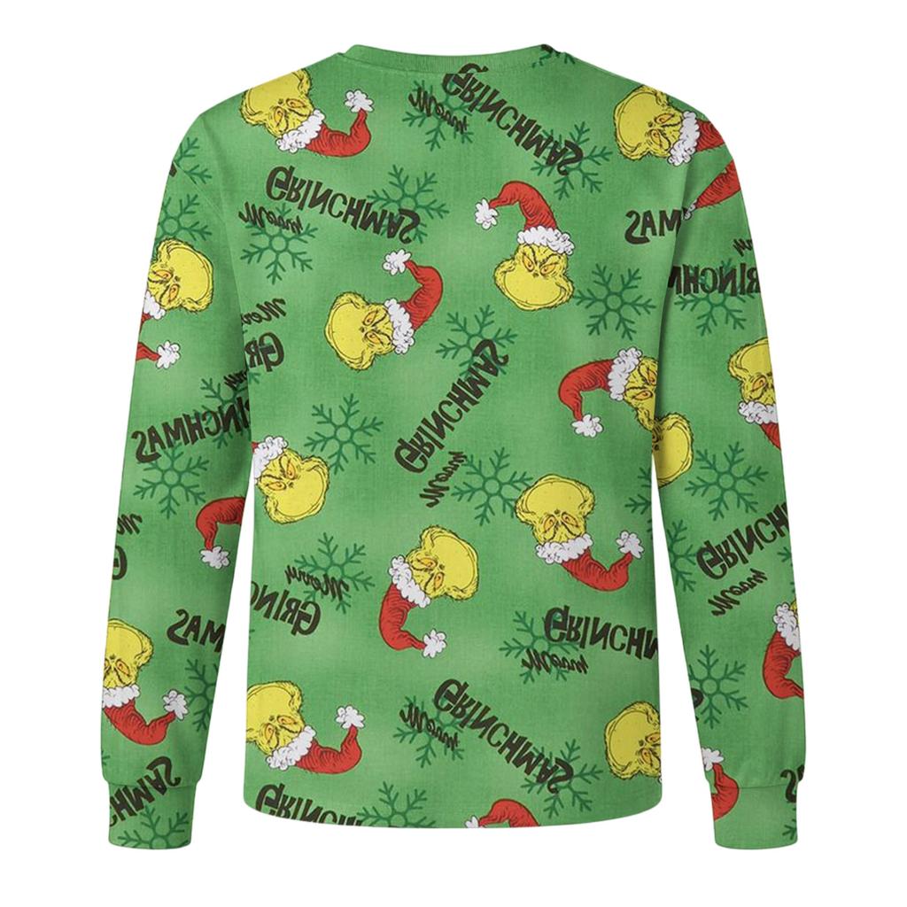 Pánská vánoční potištěná košile s dlouhým rukávem z imitace bavlny
