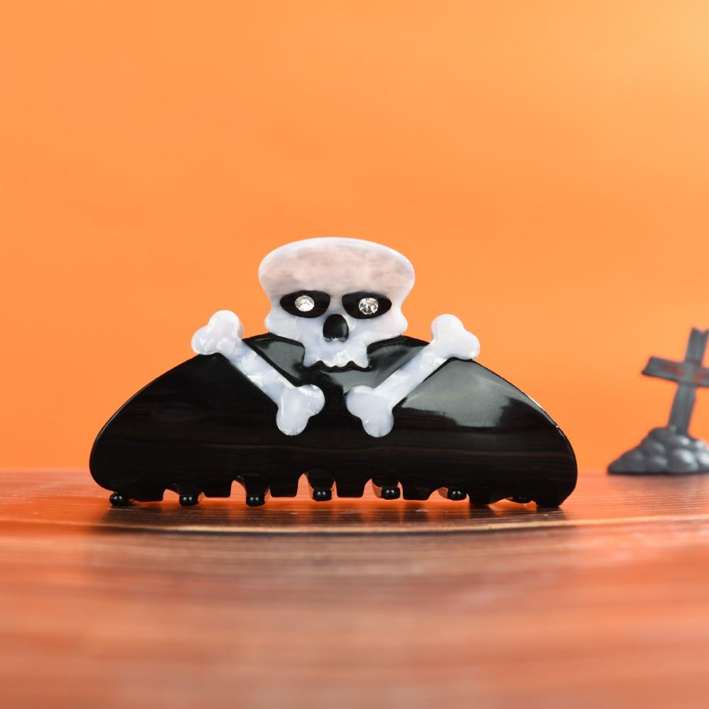 Spider Halloween Themed Gripper Cross Skeleton Shark Clip Fashion Halloween Hair Claw Girls