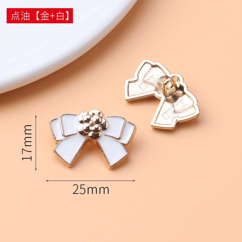 

Женская одежда с бантами, куртка, свитер, декоративные пуговицы, универсальное детское пальто, аксессуары для верхней части gold + white * pictured