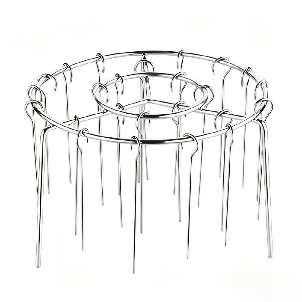 Stainless Steel Air Fryer Skewer Stand Heat-Resistant Barbecue Skewer Bracket Home Kitchen