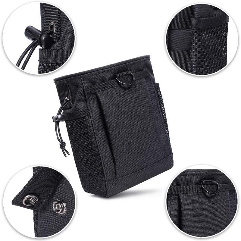 Tactical Camo Dump Pouch Molle Magazine Recovery Bag Drawstring Dump Bag Adjustable Attached Hip Holster Bag