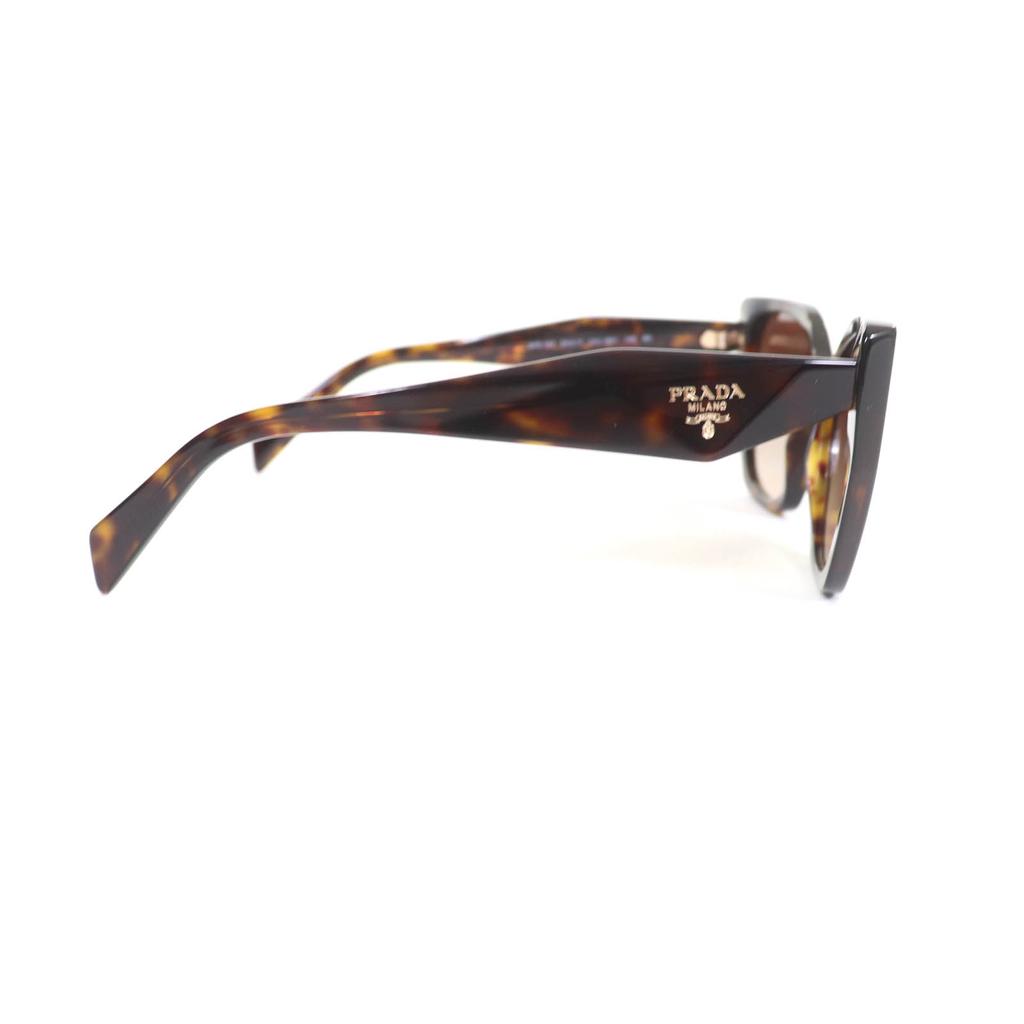 Excellent PRADA Sunglasses Tortoiseshell Pattern with Logo Brown Women SPR19Z Used