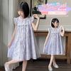 Girls' Dress 2026 New Summer Western Style Children's Clothing Little Girls' Floral Skirt Summer Yarn Skirt Children's Princess Skirt