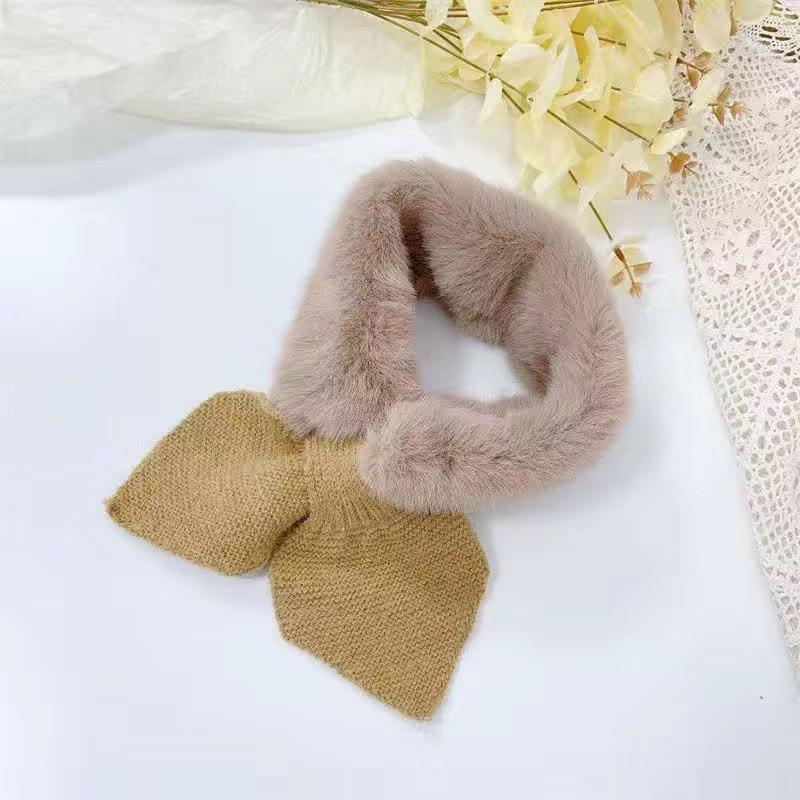 Warm Knitted Scarf for Kids: Solid Color Plush Neck Warmer for Boys & Girls, Ages Small To Medium.