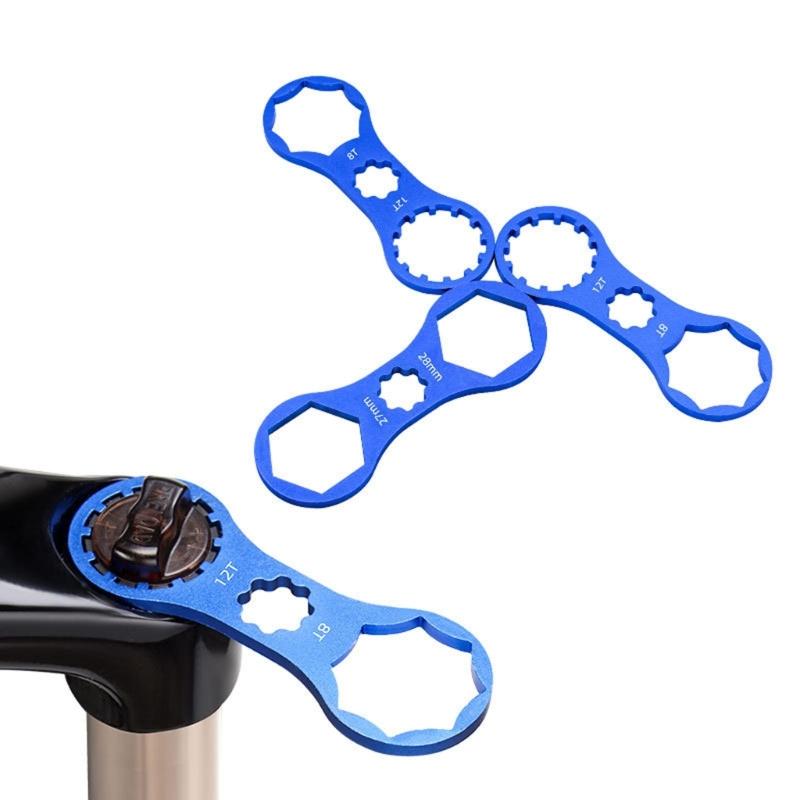 Aluminum Alloy Fork Wrench For Emergency Repairs And Routine Care Of Mountain Bike Suspension Systems Double Head Design