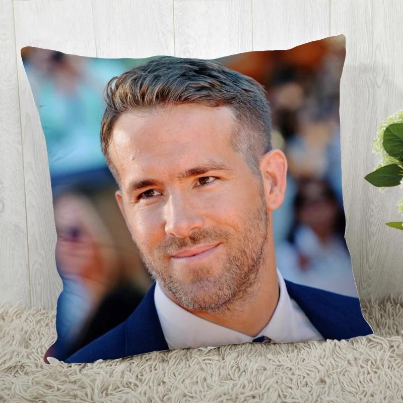 High Quality Custom Decorative Pillowcase Ryan Reynolds Square Zippered Pillow Cover 35x35cm 45x45cm