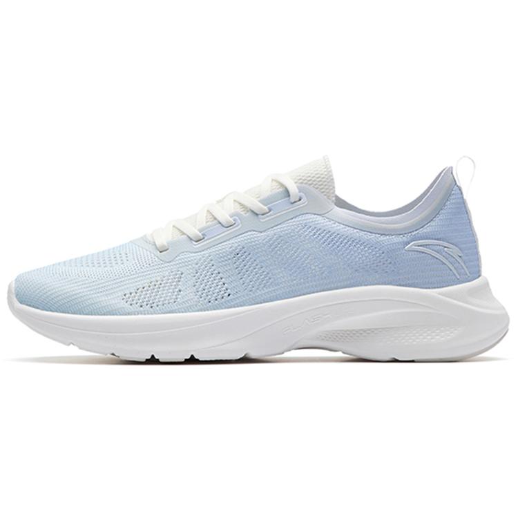 New Anta Hydrogen Run III Breathable Lightweight Rebound Low Top Running Shoes Women's White Blue 122225540-4