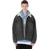 Levis FW22 Solid Color Collared Casual Denim Jacket Men Jackets Dark-Gray A3180-0001