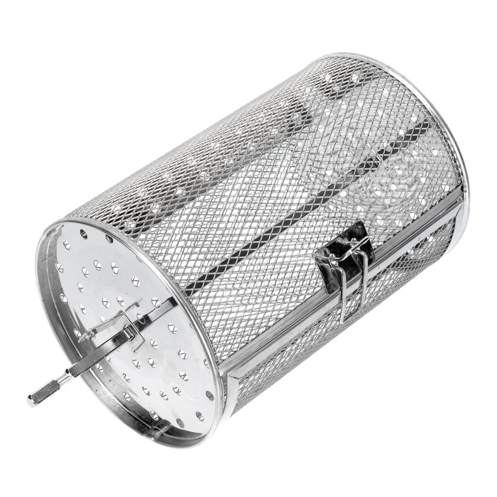 2Pcs Stainless Steel Rotating Cage Kitchen Roasting Tool Universal Grilled Cage Bbq Supplies Dining Bar Equipment