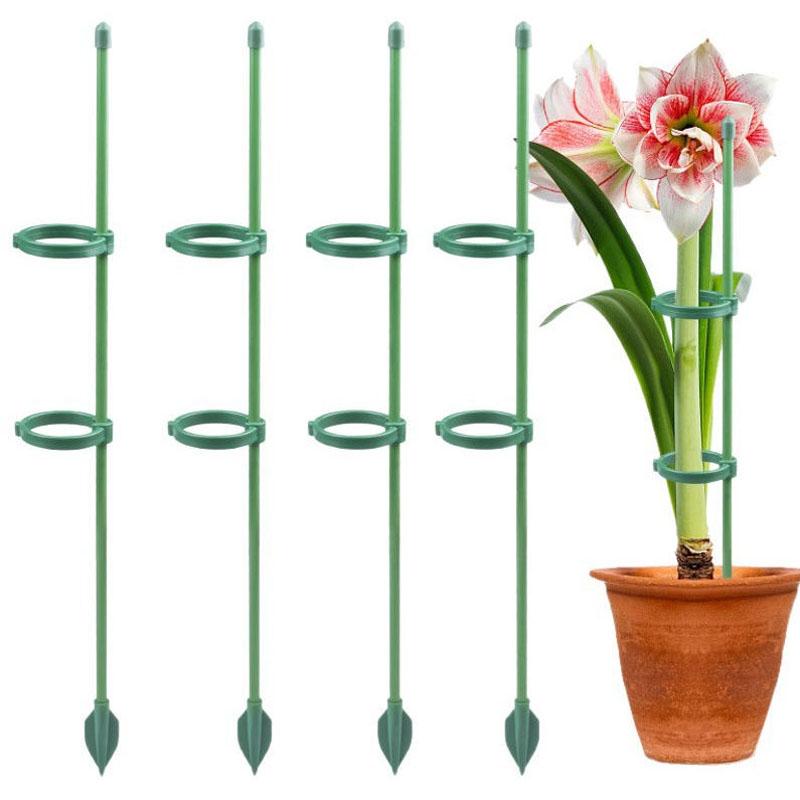 Plant Supports for Indoor Plants,  30cm Plant Stakes Support Sticks with Clips, Adjustable Monstera Support for Orchid Rose Flower