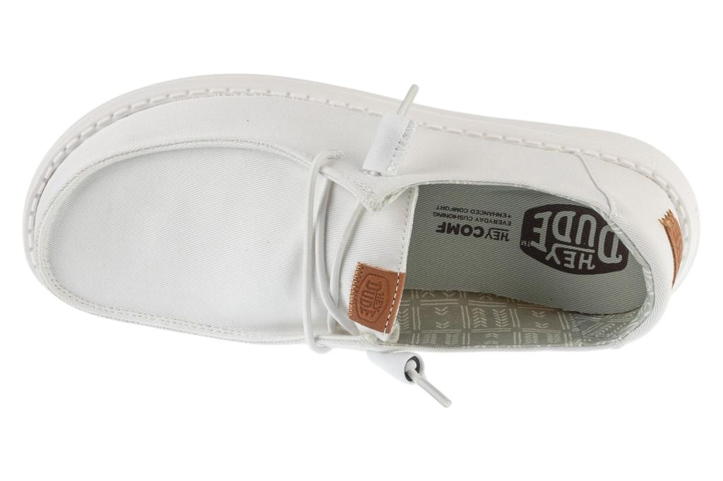 Hey Dude Wendy Stretch Canvas, Womens white Sneakers