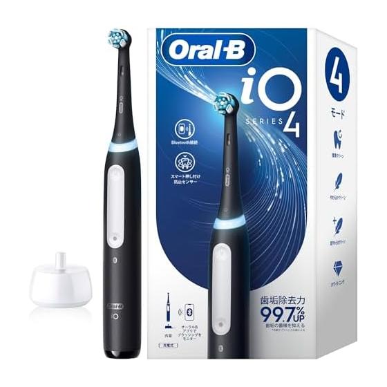 Braun Electric Toothbrush Oral B [Standard Model] iO4 Basics of Oral Care Including Whitening iOG41B60BK Waterproof [Amazon.co.jp Exclusive]