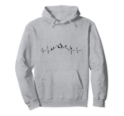 Herzschlag Wandergeschenk, Wanderer Geschenkidee, Hoodie
