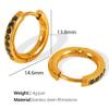 Yori Delicate Colorful Bling Simple Round Earrings Fashion Thin Finger Korean High Quality Jewelry 18K Golden Accessories