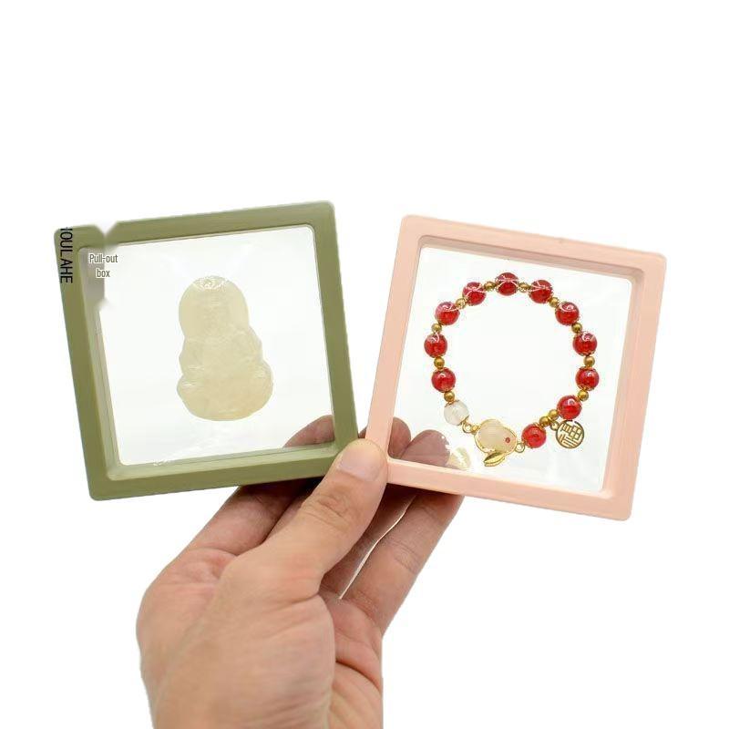 Transparent PE Film Suspended Jewelry Display Box for Rings, Necklaces, Bracelets