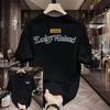 2026 Sommer neues reines Polyester-T-Shirt für Herren, trendiges Marken-T-Shirt mit Rundhalsausschnitt und Aufdruck für Herren, trendiges Basic-Top