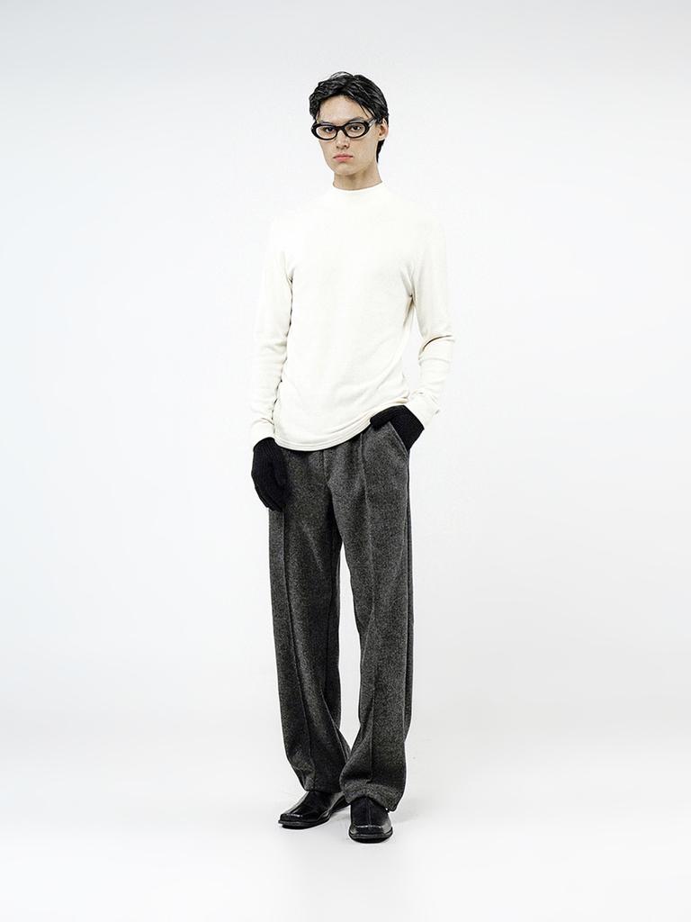 Chaenseseunoi Fleece Wool Half Turtleneck - Ivory /M244Tp03Iv