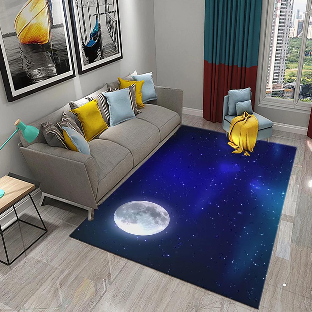 Moon Carpet Flower Moon Forest Living Room Children's Bedroom Decor Carpet Floor Mat Kitchen Bathroom Entrance Non-slip Carpet