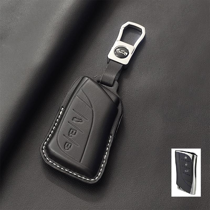 Genuine Leather Car Smart Key Case Cover Fob for Lexus NX ES UX US RC LX GX IS RX 200 250h 350h LS 450h 260h 300h UX200 Keychain