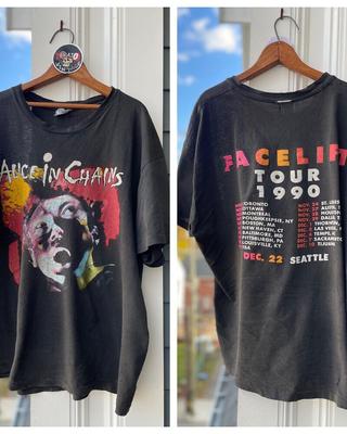 Alice In Chains Rock Band Facelift Tour 1993 Remake T Shirt 2 Side Tee Unisex T-Shirt